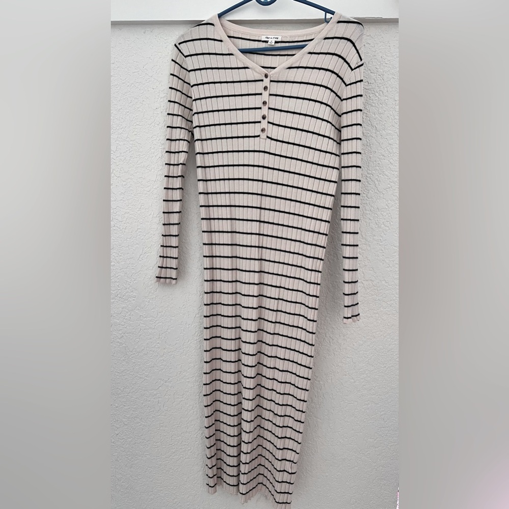 Pink Blush Fall Maternity Dress